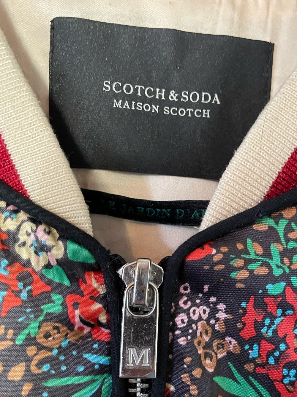 Scotch & Soda Floral and Leopard Print Multicolor Bomber Jacket - Picture 2 of 7